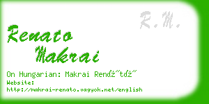 renato makrai business card